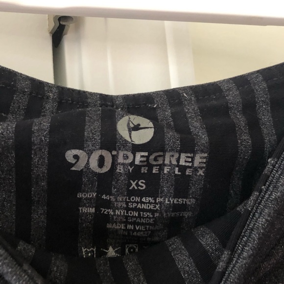 Grey leggings w/ a stripe of black down both sides - Picture 2 of 3